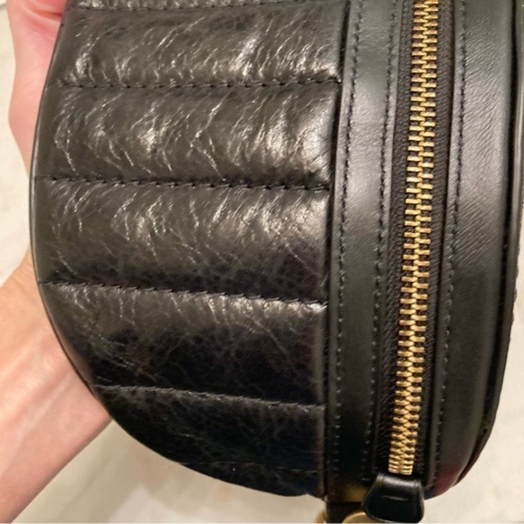 Coach c0851 black leather belt waist bag sling bag - Picture 9 of 15